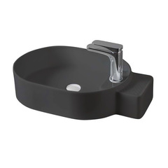 ArtCeram Cartesio CAL001 03 00 NERO *1 Раковина накладная, 36x58, цвет: чёрный фото