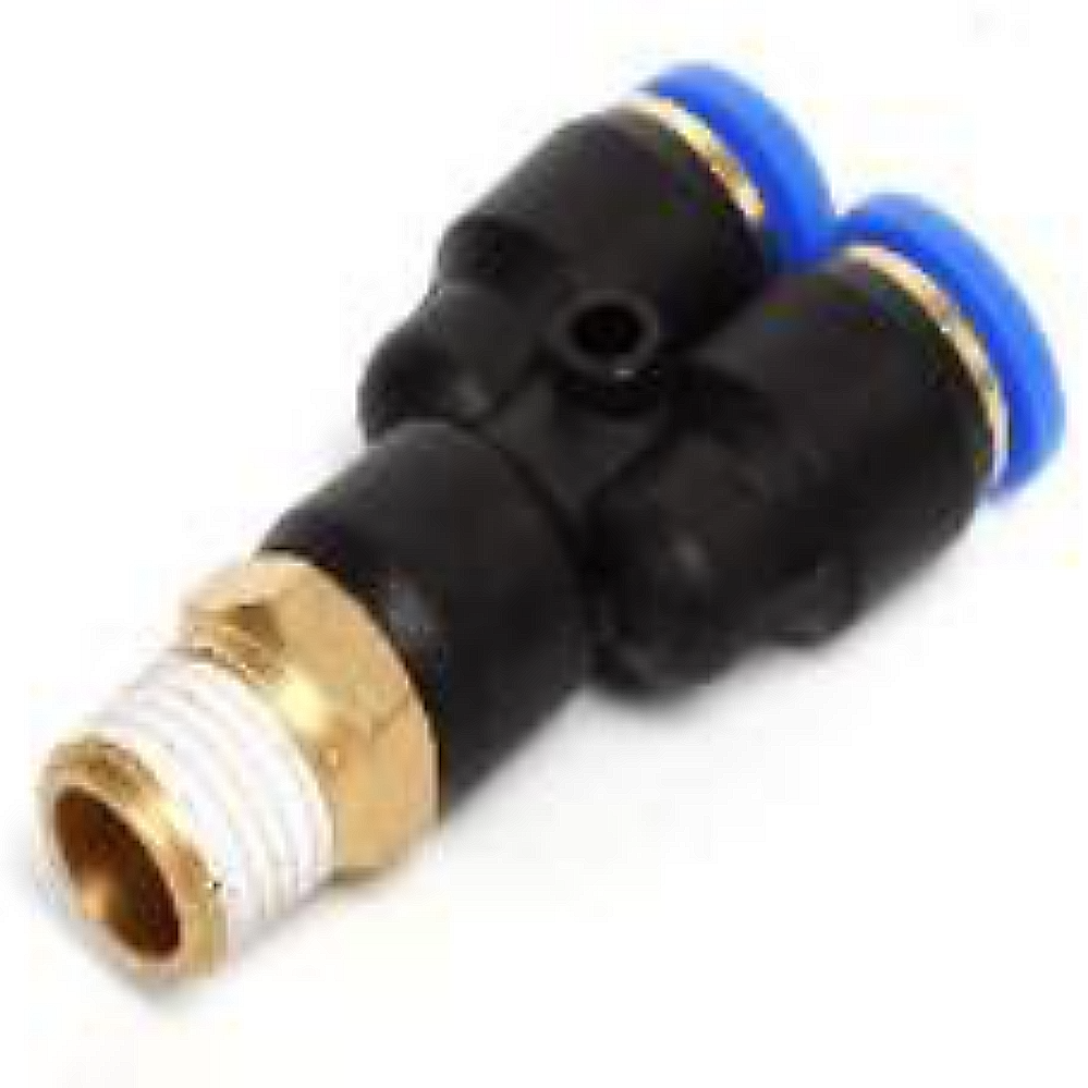 KQU06-03S-XRT02   Быстроразъёмный/резьбовой разветвитель, б/р 6 - R3/8''
