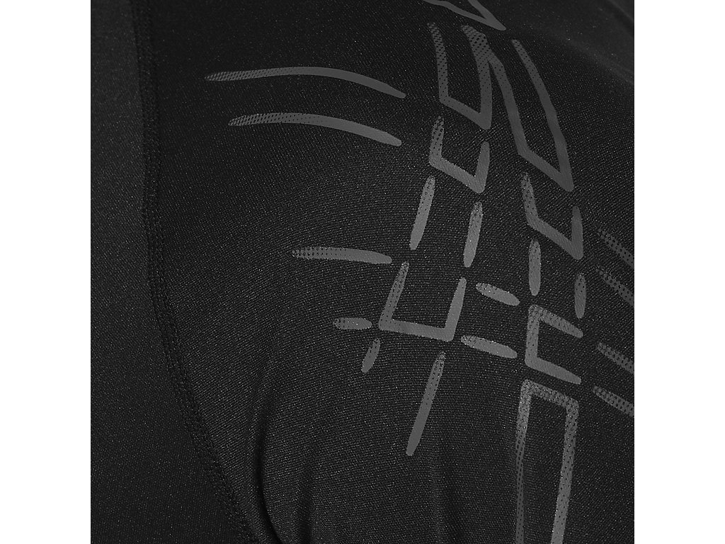 ASICS STRIPE SS TOP мужская спортивная футболка черная - 4