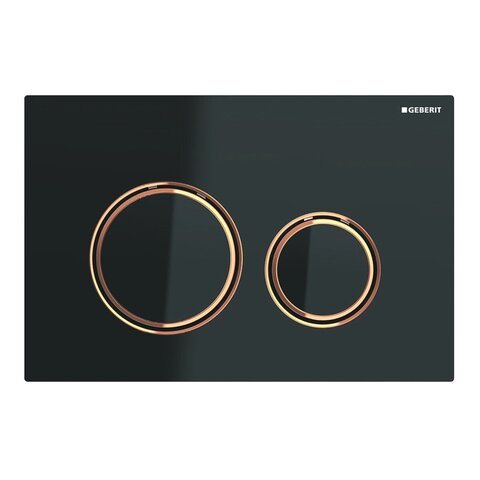 Geberit Sigma 115.650.SJ.1 Смывная клавиша, для двойного смыва, цвет металлический красное золото: красное золото, черный