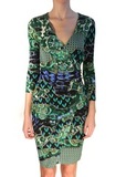 Платье из вискозы ROBERTO CAVALLI