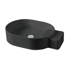 ArtCeram Cartesio CAL001 03 99 NERO *0 Раковина накладная, 36x58, цвет: чёрный фото