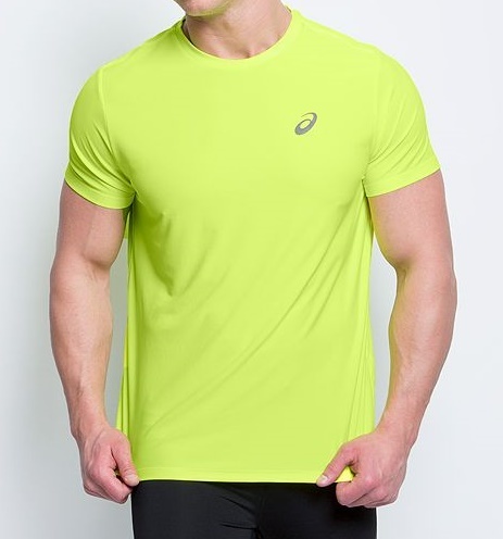 ASICS SS TOP мужская беговая футболка неоново-желтая