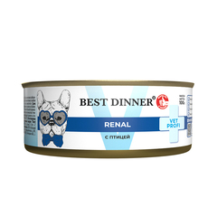 Best Dinner Renal консервы для собак диетический корм при заболеваниях почек (птица) 100 гр