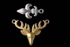 Силиконовый молд Два вензеля № 773