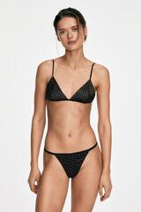 Massimo Dutti Бюстгальтер в горошек, коричневый