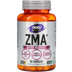 Now Foods, Спортивная серия, ZMA, восстановление после занятий спортом, 90 капсул