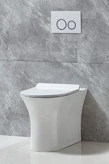 BelBagno BB1224CBR-P Унитаз приставной безободковый со скрытым креплением, цвет: белый фото