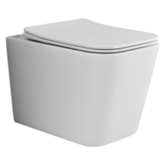 Ceramica Nova Cubic CN1806 Подвесной унитаз c ультра тонким сидением с функцией плавного закрытия, цвет: белый фото