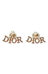 67544- Серьги-пусеты DIOR с подвесками с цветными камнями lux
