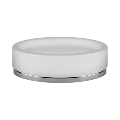 Gessi Ovale 25327#031 Мыльница настольная, белая, основание хром