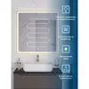 BelBagno SPC-MAR-800-800-LED-3000K-TCH-WARM Зеркало с встроенным светильником, сенсорным выключателем и подогревом, 12V, 220-240V, 800x30x800