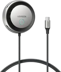Беспроводная зарядка UGREEN W773 (75247) MagFlow Pro 25W Qi2 с вентилятором серый космос/серебристый