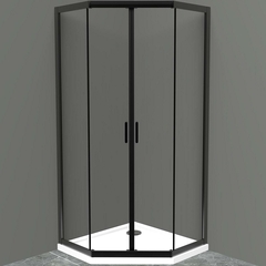 BelBagno Uno-195 UNO-195-P-2-90-C-NERO Душевой уголок, 90x90, цвет: чёрный фото