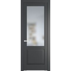 Межкомнатная дверь эмаль Profil Doors 4.2.2PD графит остеклённая