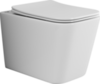Ceramica Nova Cubic CN1806 Подвесной унитаз c ультра тонким сидением с функцией плавного закрытия, цвет: белый