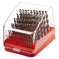 Набор сверл по металлу 1-10мм 91шт DIN338 HSS-G 135° (пл. кейс) H-Tools 214223TXHT