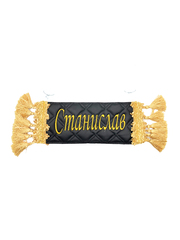Карман Станислав (черный с золотой вышивкой, экокожа)