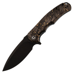 Фото Складной нож CIVIVI Praxis, сталь 9Cr18MoV, рукоять Gold Carbon Fiber