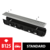 Alcaplast AVZ102-R103 Дренажный канал 100 мм с интегрированной пластиковой рамой и оцинкованной решеткой
