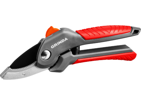 GRINDA G-24, 200 мм, с двухкомпонентными рукоятками, контактный секатор (423124)