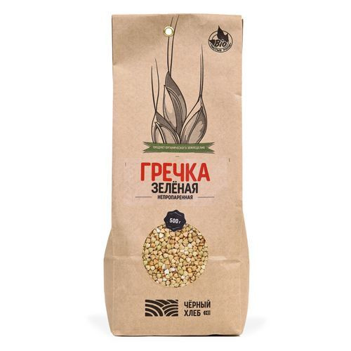 Гречка зелёная БИО, 0,5кг (Россия)