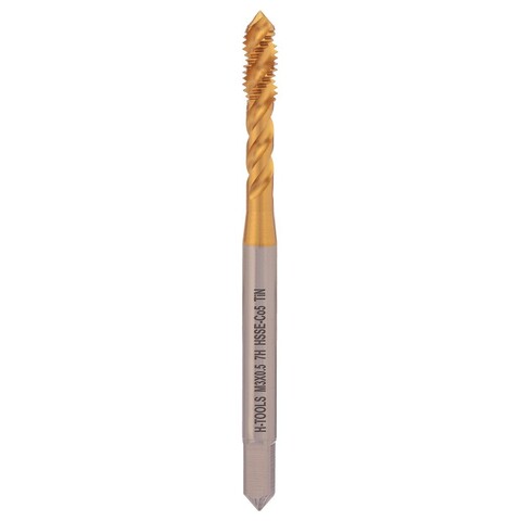 Метчик М 3,0х0,5 (Машинный, винт.) DIN371 HSSE-TiN 7h C/2-3P R45 56мм a=2,7 H-Tools 517X01-C2-0030