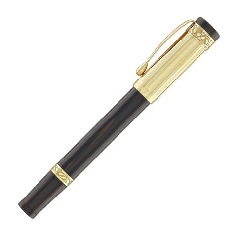 Ручка перьевая Aurora Umberto Nobile Dark-Brown & Vermeil Gold, M (AU-950M)
