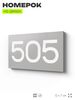 Номер на дверь 505, табличка на дверь для офиса, квартиры, кабинета, аудитории, склада, серая 120х70 мм, Айдентика Технолоджи