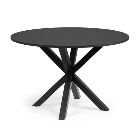 Фото: ARYA Круглый Ø 119 cm MDF стол со стальными черными ножками - основной вид