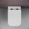 Ceramica Nova Cubic CN1806 Подвесной унитаз c ультра тонким сидением с функцией плавного закрытия, цвет: белый