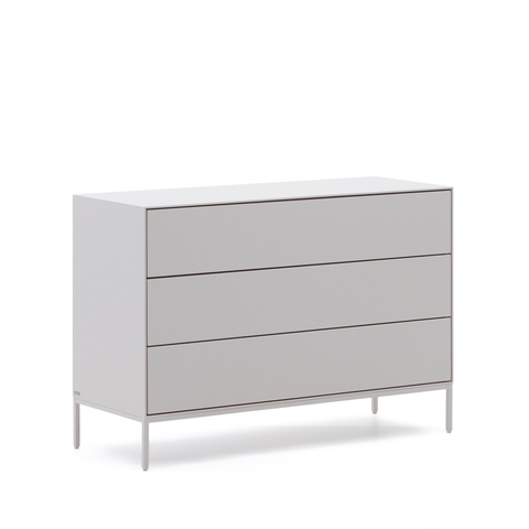 Фото: Vedrana Комод с 3 ящиками белый лак 110 x 75 см - основной вид