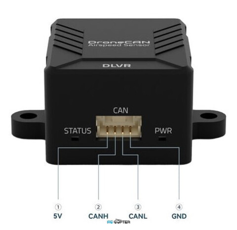 Датчик воздушной скорости Holybro High Precision DroneCAN Airspeed Sensor – DLVR Sensor w/ PT40 Pitot Tube