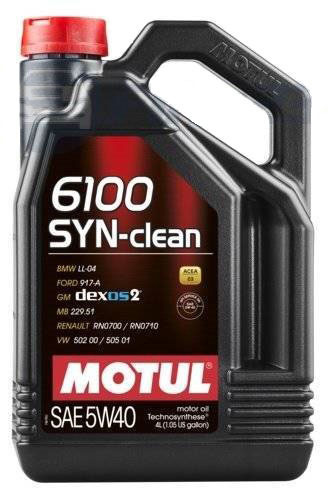 Масло моторное Motul 6100 SYN-CLEAN 5W-40 синтетическое, 5 л