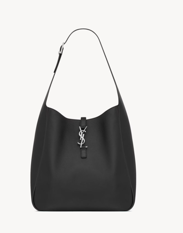 Сумка Saint Laurent LE 5 A 7 эластичная, из зернистой кожи, черная