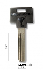 Заготовка вертикального ключа 10421 MUL-T-LOCK 06 КНР