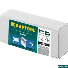 KRAFTOOL гвозди тип 300 (47/J/ F), 35 мм, калибр 18GA. 5000 шт (31785-35)