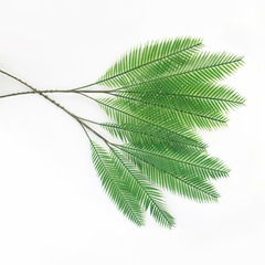 Пальма 5 листьев, зелень искусственная, 80 см., зеленая, набор 2 букета.
