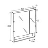 Roca The Gap ZRU9302887 Зеркальный шкаф со светильником 85х80 см