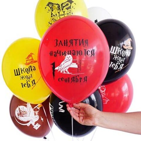Шар с рисунком Школа ждет тебя!
