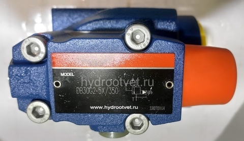 Фото DB30G2-5X/350 - Предохранительный клапан Ду32 с давлением настройки до 350 бар, управление - X и Y - внутренние