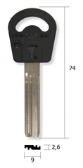 Заготовка вертикального ключа 10349 MUL-T-LOCK 052