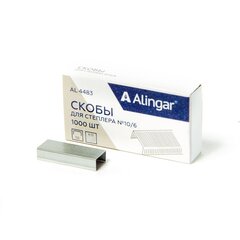 
          Скобы для степлера №10 "ALINGAR" , оцинкованные, до 20 л, 1000 шт.