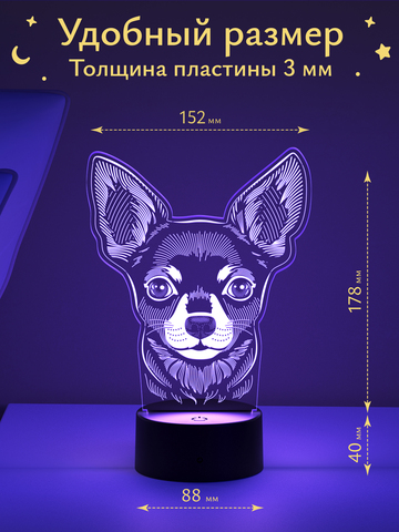Ночник подарок Чихуахуа