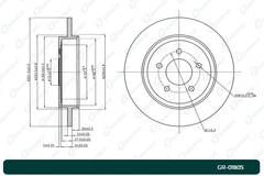 Диск тормозной G-brake  GR-01805