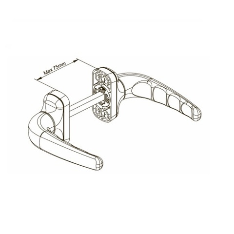 Нажимной гарнитур Master A3060 RAL7016 антрацит