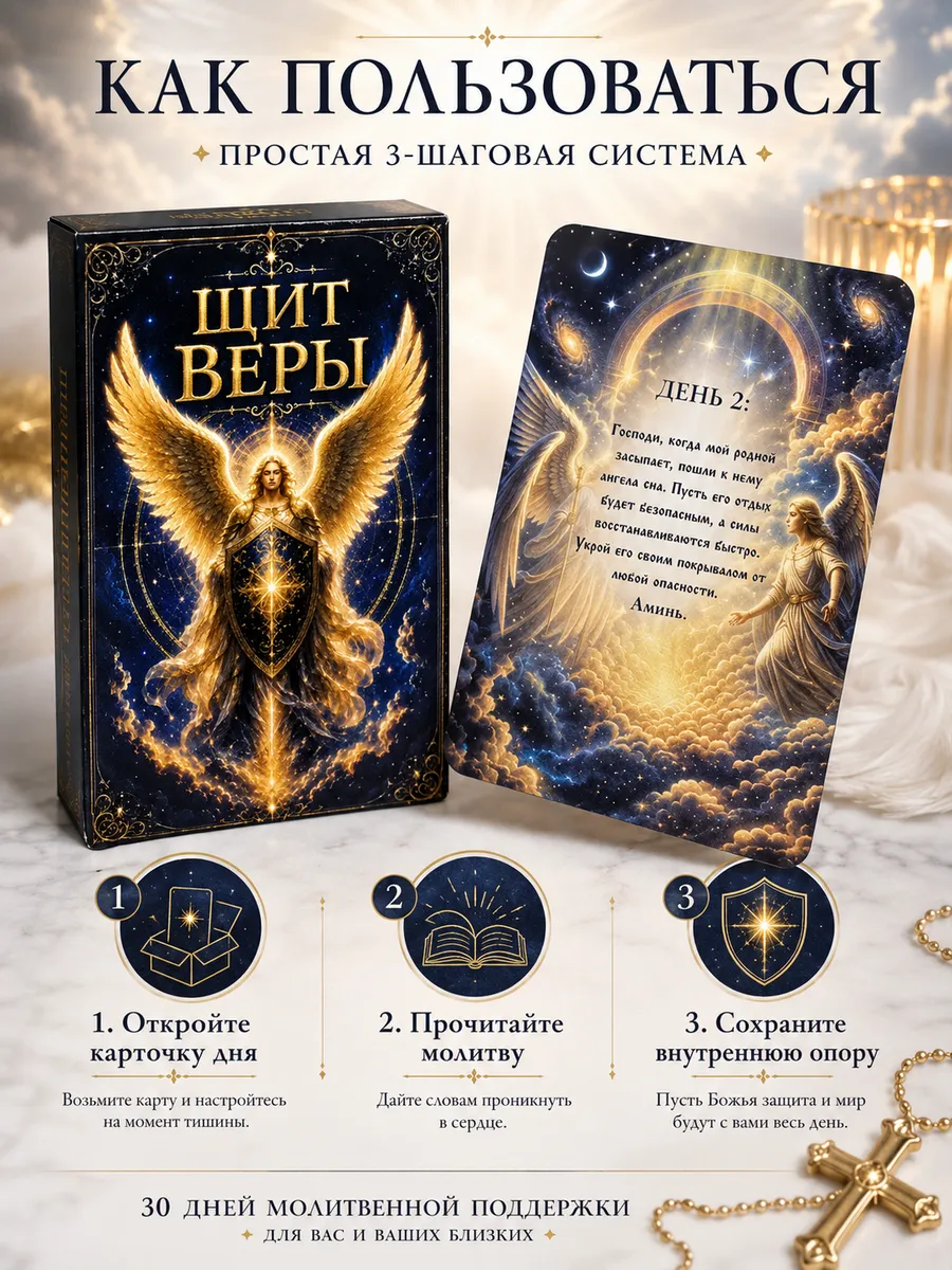 «Щит веры» — 30 молитвенных карточек для мам, жён и близких военнослужащих — фото 3