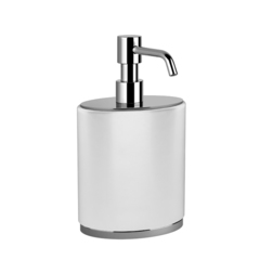 Gessi Ovale 25339#031 Дозатор для мыла настольный, цвет белый/хром фото