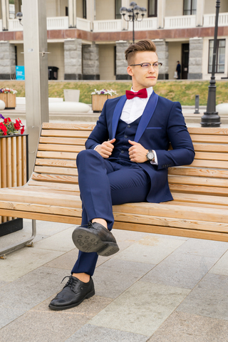 Мужской костюм тройка Slim Fit SACO 11/144