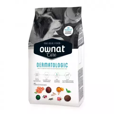 OWNAT Adult Care Dermatologic Сухой корм для собак всех пород склонных к дерматологической чувствительности, с лососем, 3 кг